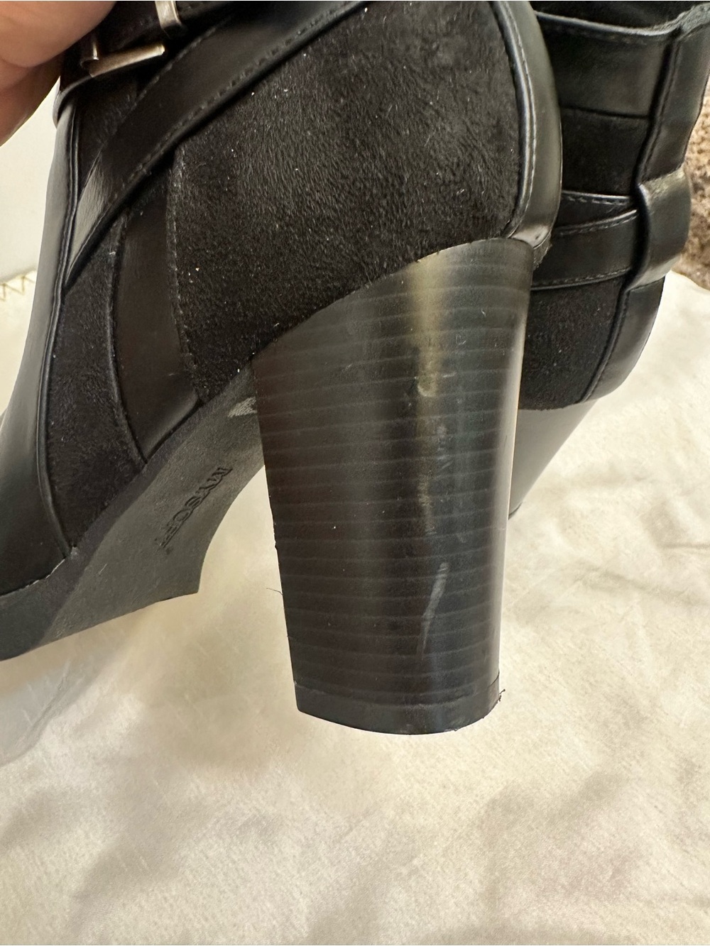 Black Ankle Booties with Buckle Strap - Women - Picture 5 of 5